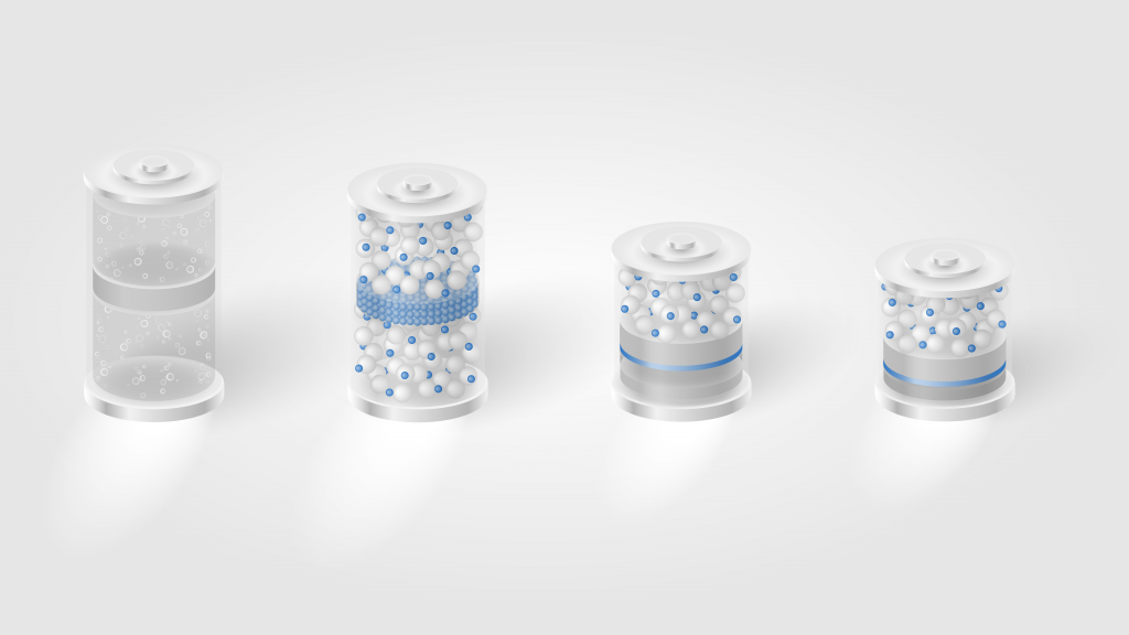 digital illustration of different batteries