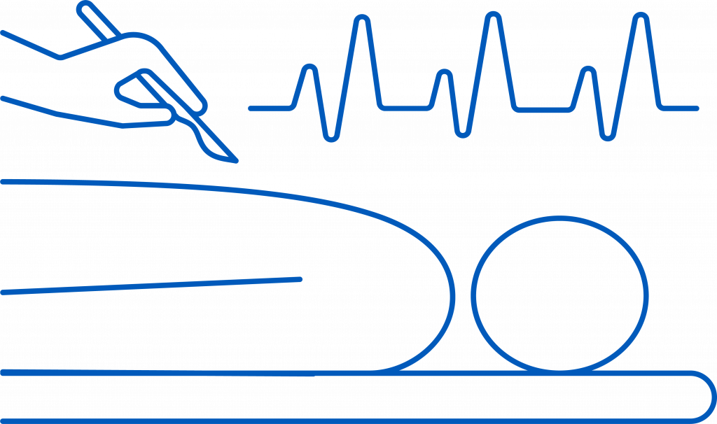 vector icon of a person in surgery